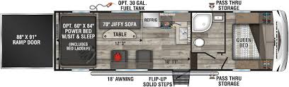 Staying under 30 feet opens up a lot of options, and it is light enough to give flexibility in choosing a tow vehicle. Sportster Travel Trailer Fifth Wheel Toy Hauler Floorplans Kz Rv