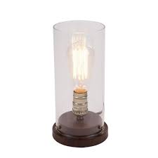 25 Hampton Bay 10 In Faux Wood Vintage Uplight Lamp Touch Lamp Home Depot Bronze Table Lamp Lamp Faux Wood