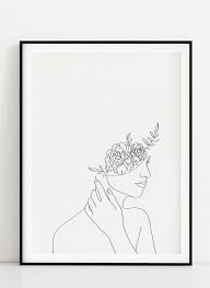 Flower Head Art Print Minimal Line Art Floral Illustration Etsy In 2021 Line Art Flowers Floral Art Peony Art Add a sense of calm to your home with this cherry blossom watercolour art print.