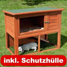 Komfortabler Kaninchenstall Mit Integriertem Freigehege Im Sparset Mit Schutzhulle Versandkostenfrei Bestellen Freigehege Kleintierstall Kaninchen