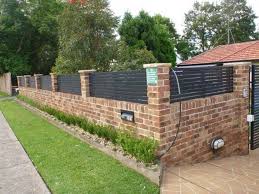 Modern Design Brick Wall Gardens Brick Fence Front Garden Design