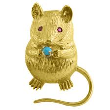 Tiffany Co Turquoise Ruby Gold Mouse Pin 1stdibs Com Ruby Jewelry Tiffany And Co Jewelry Animal Themed Jewelry