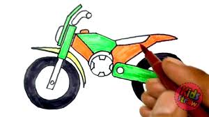 Cara Menggambar Dan Mewarnai Mainan Motor Trail Superhero Anak Youtube