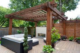 While you might tend to think of pergolas as a classical touch, the right pergola can provide a modern look to match your contemporary outdoor style. Modern Pergola Outdoor Living Modern Deck Toronto By Alair Homes Orillia Houzz