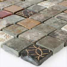 Glas Naturstein Mosaik Fliesen Mix 23x23x8mm 1 Matte Ebay Natursteine Fliesen Naturstein Fliesen