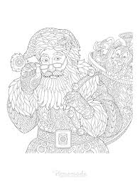 This santa coloring page shows the majestic santa claus in his home, the north pole. 50 Best Santa Coloring Pages For Kids Adults Free Printable Pdfs