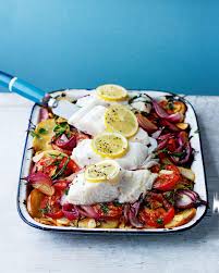 One Pan Roast Fish Recipe Delicious Magazine Recipe Roast Fish Fish Recipes Healthy Fish Recipes
