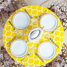 42 round elastic tablecloth found in: Home One Fitted Elastic Edged Flannel Backed Vinyl Table Cover Round Arabic Mosaic Medium 40 44 Yellow Vinyl Table Covers Vinyl Tablecloth Table Cloth