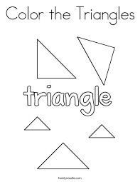 Coloring triangle contains colorless pictures with a black outline in the form of a geometric figure. Color The Triangles Coloring Page Twisty Noodle