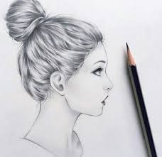 رسومات بنات بالقلم الرصاص سهلة