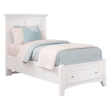 Twin size bedroom furniture : Bb29 338 St Vaughan Bassett Furniture Bonanza White Bed