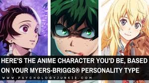 Search online for quizzes that help generate an anime name for you. Here S The Anime Character You D Be Based On Your Myers Briggs Personality Type Psychology Junkie