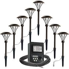 Malibu Led Outdoor Path Eight Light Kit With 45watt Power Pack Digital Timer Photoeye Landscape Lighting Kits Led Landscape Lighting Malibu Landscape Lighting