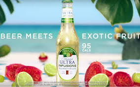 A superior light beer infused with lime peels and prickly pear cactus, loaded with exotic taste and free from artificial colors and flavors. Michelob Ultra S Infusions Ad Cameos Volleyball Gold Medalist 07 02 2019