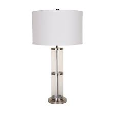 This modern, sleek lamp design will be a stunner in any room. Catalina Kenross 31 In Brushed Nickel Table Lamp With Fabric Shade In The Table Lamps Department At Lowes Com