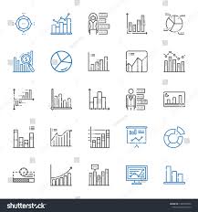 stats icons set collection stats bar stock vector royalty