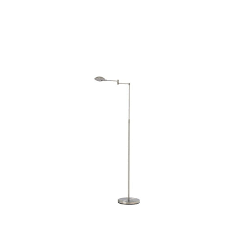Ore International Luna 37 In 50 In Adjustable Satin Steel Led Studio Reading Floor Lamp Ktl 2057ast The Home Depot