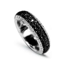 18ct White Gold Black Diamond Ring White Gold Black Diamond Ring Black Diamond Ring Black Wedding Rings