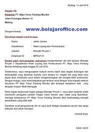 Contoh surat pengunduran diri kerja format word my kaos. Contoh Surat Pengunduran Diri Kerja Atau Resign Belajar Office