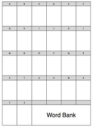 Blank Word Bank Word Bank Word Wall Template Words