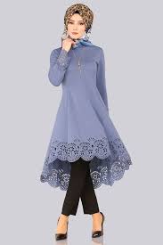 Modaselvim Tunik Lazer Kesim Peplum Tesettur Tunik Pl670 Acik Indigo Islamic Dress Dresses Fashion