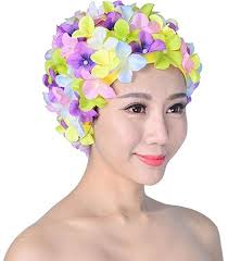 Blue Reef Isla Floral Ladies Classic Retro 3D Flower Petal Dark Plain One  Colour Stylish Vintage Swimming Hat Swim Cap Generous One Size Adults (Navy  Blue) : Amazon.co.uk: Sports & Outdoors