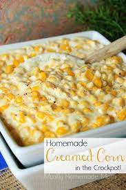 Creamed Corn Recipe In The Crockpot Video Recipe Creamed Corn Recipes Recipes Homemade Cream Corn