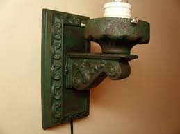 Spend this time at home to refresh your home decor style! Vintage Antique Cast Iron Wall Sconce Iron Wall Sconces Iron Wall Antique Cast Iron