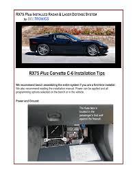 Escort radar 9500ci rear shifter pack. Beltronics Rx75 Plus Concealed Radar Installation Guide Manualzz