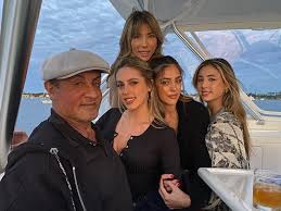 Taking centre position, he smiled with his arms. Sylvester Stallone Expresses Gratitude For His Loving Daughters People Com