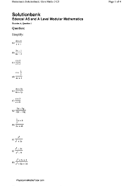 Pdf Solutionbank Edexcel As And A Level Modular Mathematics I Pethick Academia Edu