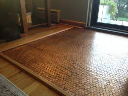 Modern penny tiles are available in a variety of materials that vary from porcelain to cork! Make A Floor Out Of Real Pennies Step By Step Pretty Purple Door
