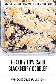 Soak the oats overnight in your milk of choice: Healthy Sugar Free Low Carb Blackberry Cobbler Recipe
