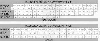 4 Dalbello Sizing Chart Dalbello Sizing Chart Www