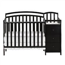 Dream On Me Casco 4 In 1 Mini Crib And Dressing Table Black Walmart Com Mini Crib Cribs Small Crib
