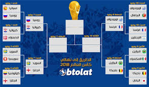 كاس العالم 2018 هي البطولة الحادية والعشرون من بطولات كأس العالم للمنتخبات الوطنية، والمقامة تحت رعاية الاتحاد الدولي لكرة القدم، وقد استضافتها روسيا في الفترة ما بين 14 جوان ولغاية 15 جويلية من عام 2018. Ø¨Ø§Ù„Ù…ÙˆØ§Ø¹ÙŠØ¯ Ù…ÙˆØ§Ø¬Ù‡Ø§Øª Ø¯ÙˆØ± Ø§Ù„Ù€8 Ù…Ù† ÙƒØ£Ø³ Ø§Ù„Ø¹Ø§Ù„Ù… 2018 Ø¨Ø·ÙˆÙ„Ø§Øª