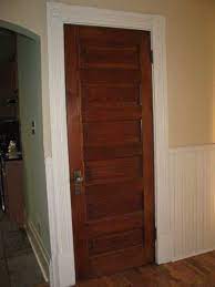 The doors themselves have a simple look, although there is nothing simple about crafting the beveled edges of the panel itself. Old House Interior Door Styles Interior Door Styles Doors Interior Craftsman Interior