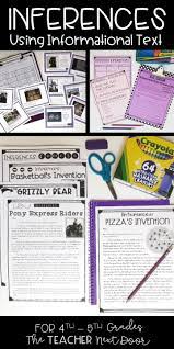Inferences Using Informational Text 4th And 5th Grade Inferences The Teacher Next Door Informational Text Inference Activities Inference