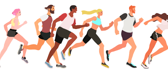 Help to build strong bones, as it is a weight bearing exercise. Vector Illustration Runners Running Marathon Jogging Running Illustration Marathon Running Jogging