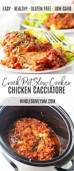 Healthy Slow Cooker Chicken Cacciatore Recipe Low Carb Pinterest Pin Cacciatore Recipes Slow Cooker Chicken Healthy Chicken Cacciatore Recipe