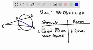 To show that two triangles are congruent in a two column proof, first mark the diagram, if provided, using the given information about that triangle. Solved Write A Two Column Proof Of The Segments O