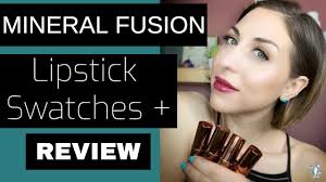 Mineral Fusion Lipstick Swatches And Review