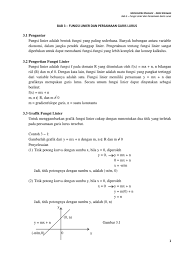 Daerah asal yang memenuhi fungsi f (x) + g (x) adalah …. Bab 3 Me Fungsi Linier Dan Persamaan Garis Lurus