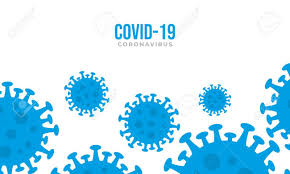Blue Corona Virus Background . Covid-19 Vector Background Royalty Free  Cliparts, Vectors, And Stock Illustration. Image 153412797.