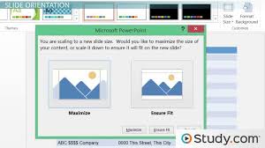 Ppt powerpoint slide background presentation stone wall shell reused repurposed brick. Understanding Slide Orientation In Powerpoint Video Lesson Transcript Study Com