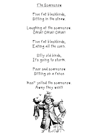 Scarecrows Poem And Art Scarecrow Preschool Songs First Grade Poems