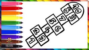 Prepárate para regresar a la escuela y comenzar un año nuevo de diversión. Dibuja Y Colorea Una Rayuela Arcoiris Con Los Numeros 1 10 Dibujos Para Ninos Youtube