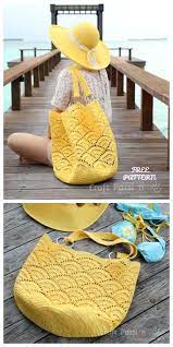 Crochet Shell Stitch Beach Tote Bag Free Crochet Pattern Diy Magazine Crochet Shell Stitch Crochet Beach Bags Crochet Tote Pattern