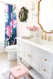Pink Peonies On Navy Shower Curtain Designbathroomsshower Kid Bathroom Decor Girl Bathrooms Bathroom Renovation Diy