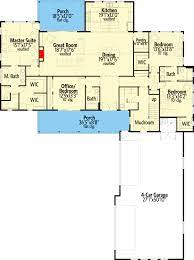 Plan 365003ped Modern Farmhouse With 4 Car Courtyard Entry Garage In 2021 Garage Floor Plans Courtyard Entry House Floor Plans